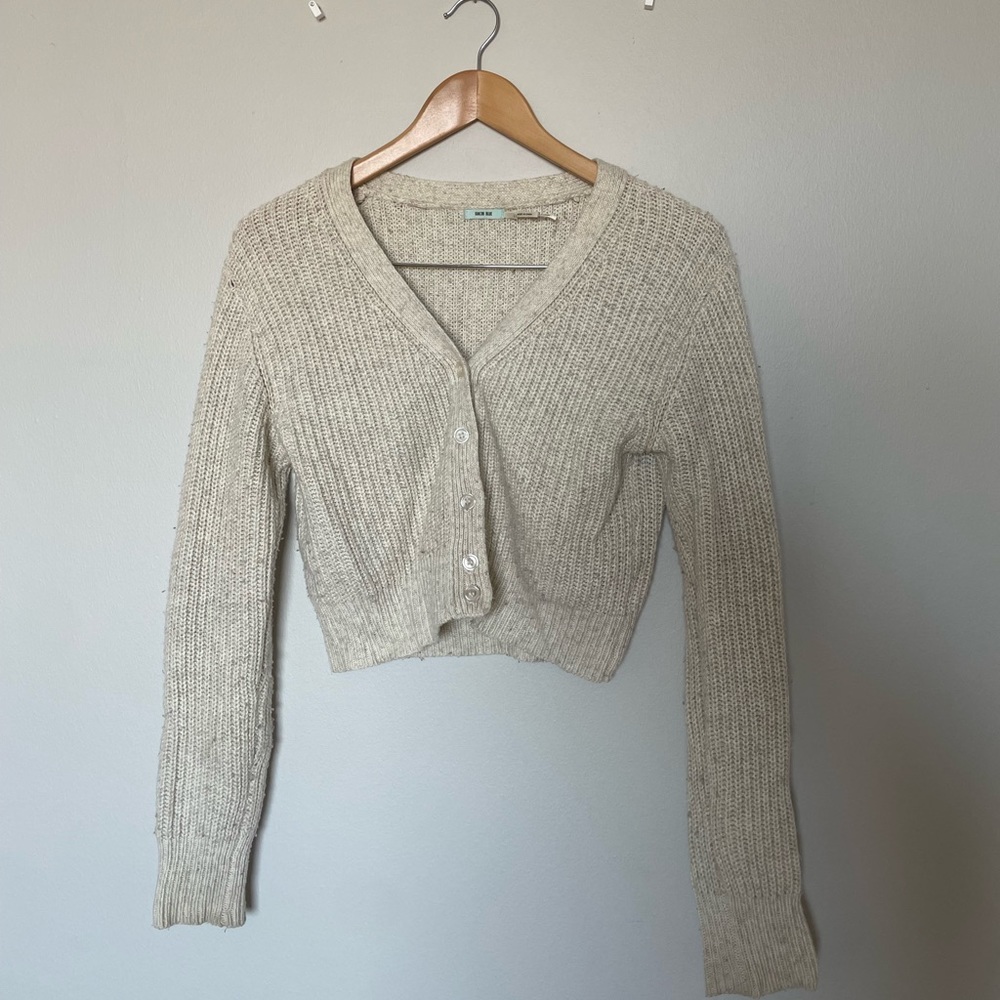 Beige Button-up Cardigan